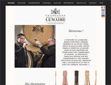 Tablet Screenshot of champagne-lemaire.fr